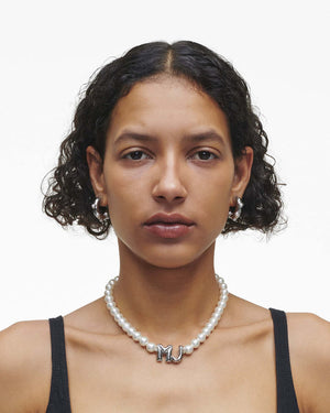 Marc Jacobs Marc Jacobs The Marc Jacobs Balloon Pearl Necklace White/Silver White/silver