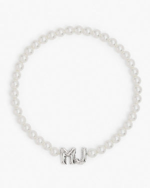 Marc Jacobs Marc Jacobs The Marc Jacobs Balloon Pearl Necklace White/Silver White/silver
