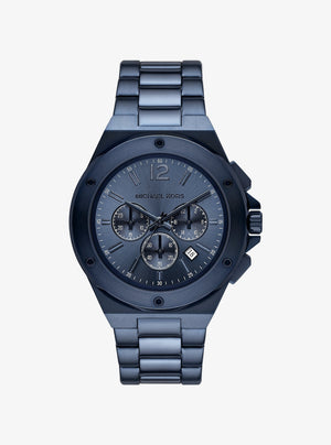 Michael Kors Oversized Lennox Blue-Tone Watch Navy