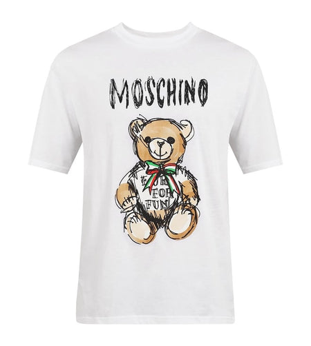 Men White Archive Big Teddy Print T-Shirt wHITE