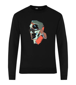 KARL LAGERFELD Black Karl Paint Face Printed Sweatshirt