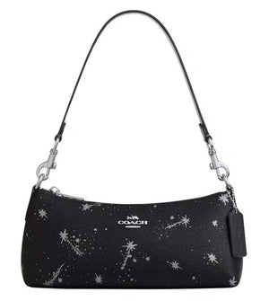 Coach Black Charlotte Medium Shoulder Bag