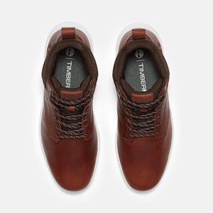 Timberland Mens Parker Street High-Top Sneaker Rust Full-Grain