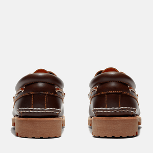 Timberland Authentic 3-Eye Lug Handsewn Boat Shoe Brown Men'S