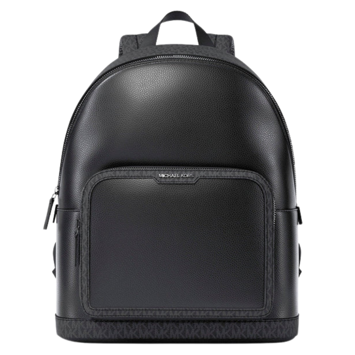 Michael Kors Cooper Medium Pebbled Leather and Signature Logo Commuter Backpack Black