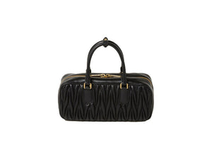 Miu Miu Arcadie Matelasse Nappa Leather Bag Black
