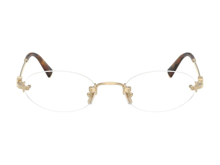 Miu Miu Frameless Optical Glasses Clear/Gold/Brown (0MU 53WV ZVN1O1)