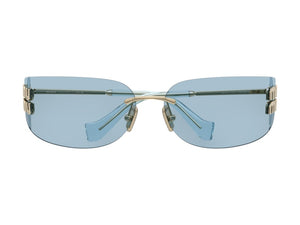 Miu Miu Frameless Sunglasses Blue/Silver (0MU A51S ZVN10P)