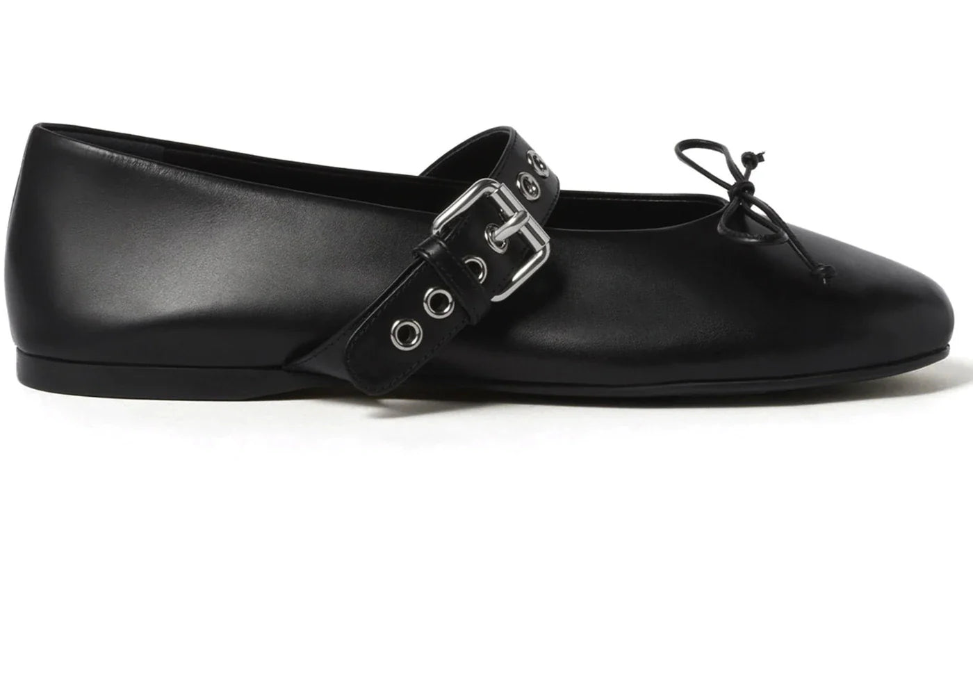 Miu Miu Leather Ballerina Nero (Women's)