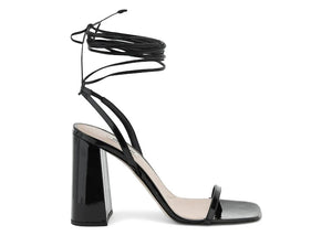 Miu Miu Leather Sandal Heels Black (Women's)