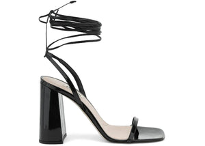 Miu Miu Leather Sandal Heels Black (Women's)
