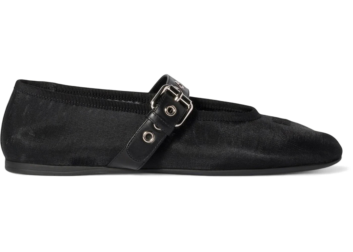Miu Miu Mesh Fabric Ballerinas Black (Women's)