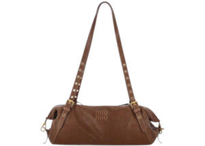 Miu Miu Monk Strap Shoulder Bag Bruciato