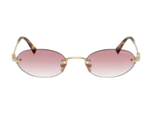 Miu Miu Oval Sunglasses Pale Gold (0MU A54S ZVN70O)