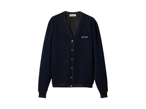 Miu Miu Silk Cashmere Cardigan Antracite