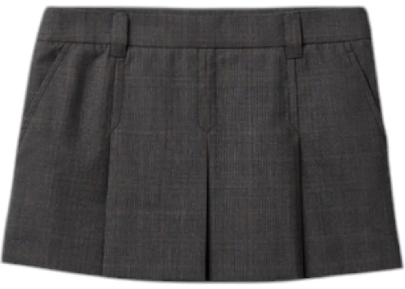 Miu Miu Tartan Print Mini Skirt Ardesia