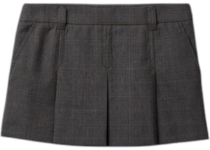 Miu Miu Tartan Print Mini Skirt Ardesia