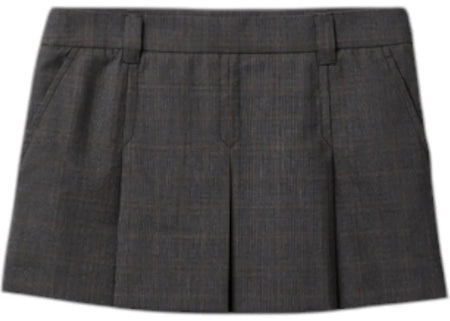 Miu Miu Tartan Print Mini Skirt Ardesia