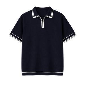 Monaco Knit Polo – Deep Navy