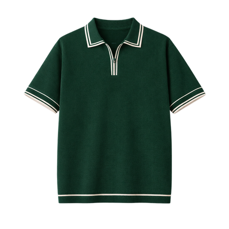 Monaco Knit Polo – Forest