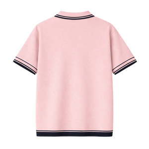 Monaco Knit Polo – Rose