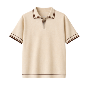 Monaco Knit Polo – Warm Oat