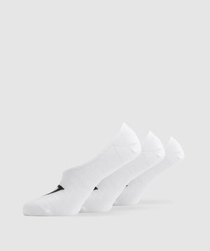 Gymshark No Show Socks 3Pk White