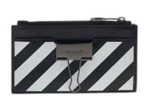 OFF-WHITE Binder Zipped Card Case Black
