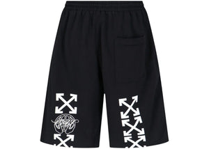 OFF-WHITE Exactly The Opposite Arrow Skate Sweatshorts Black/White