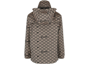 Off-White Monogram Allover Windbreaker Jacket Brown