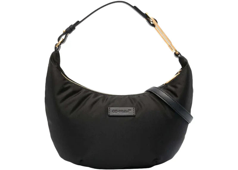 Off-White Paperclip Hobo Nylon 28 Bag Black