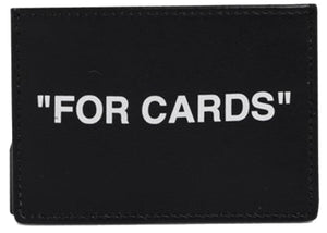 OFF-WHITE Quote FOR CARDS Card Holder (2 Slot) Black