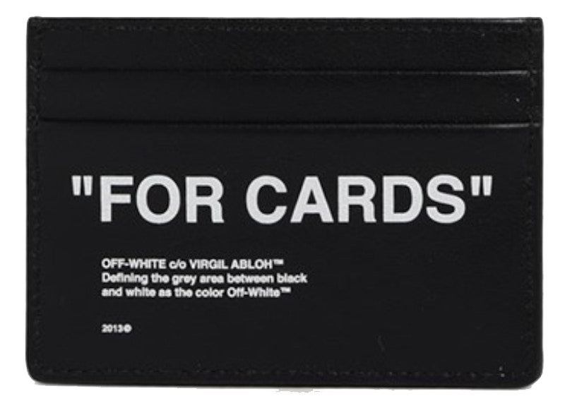 OFF-WHITE Quote FOR CARDS Card Holder (2 Slot) Black