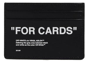 OFF-WHITE Quote FOR CARDS Card Holder (2 Slot) Black