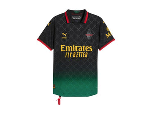 OFF-WHITE x Puma AC Milan Authentic Jersey Black/Power Green