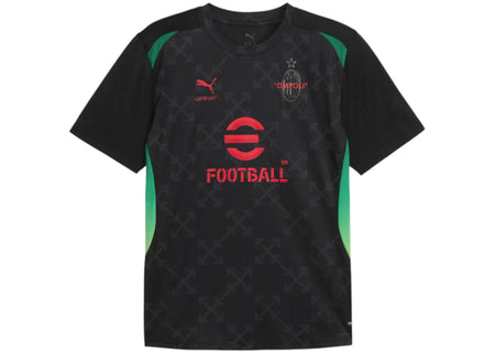 OFF-WHITE x Puma AC Milan Pre-Match S/S Jersey Black/Red