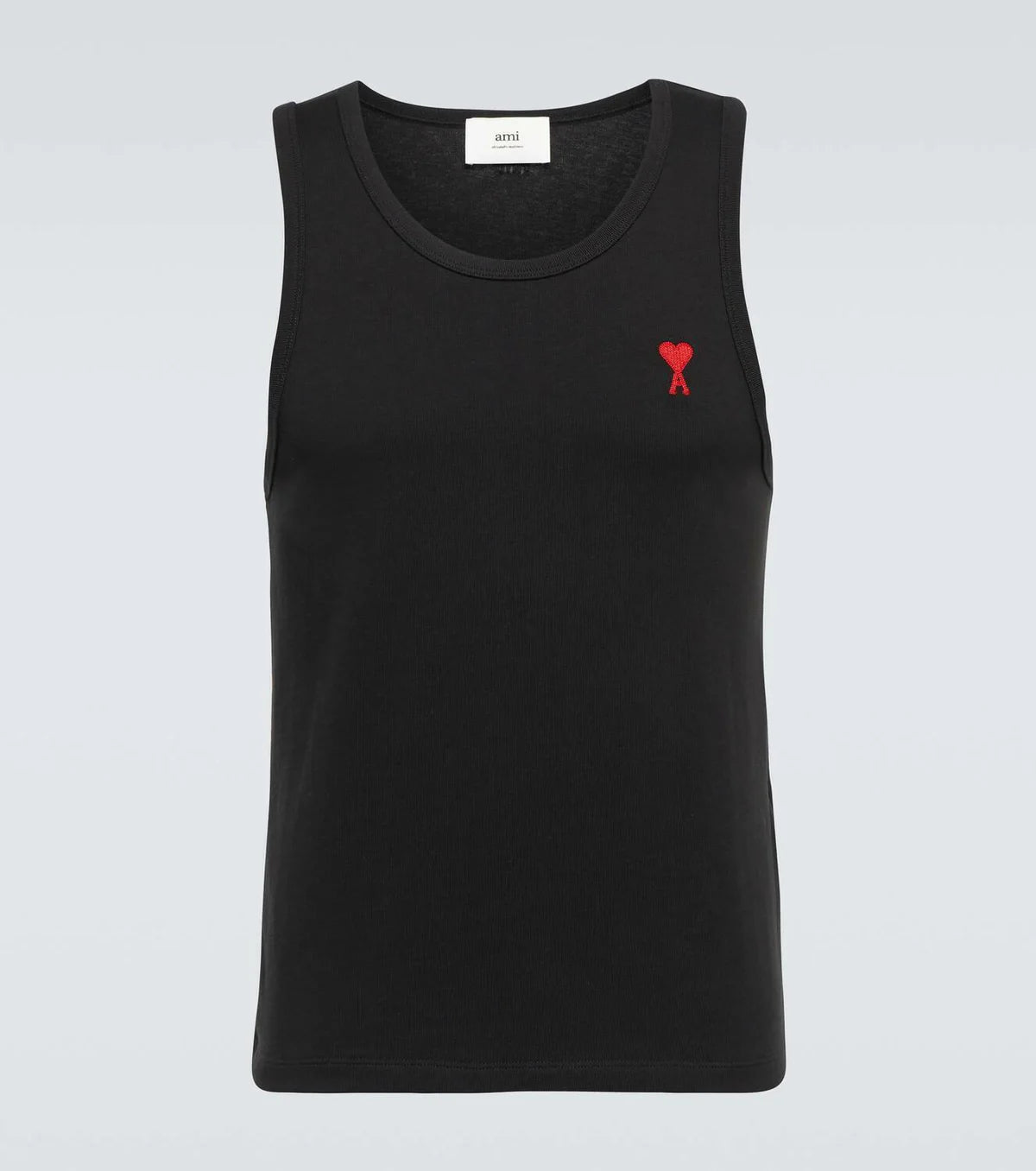 Ami Paris Cotton tank top Black