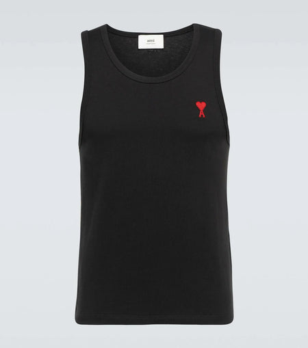 Ami Paris Cotton tank top Black