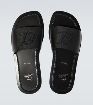 Varsicool leather slides (Black)