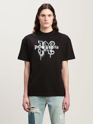 LA MONOGRAM SPRAY T-Shirt BLACK