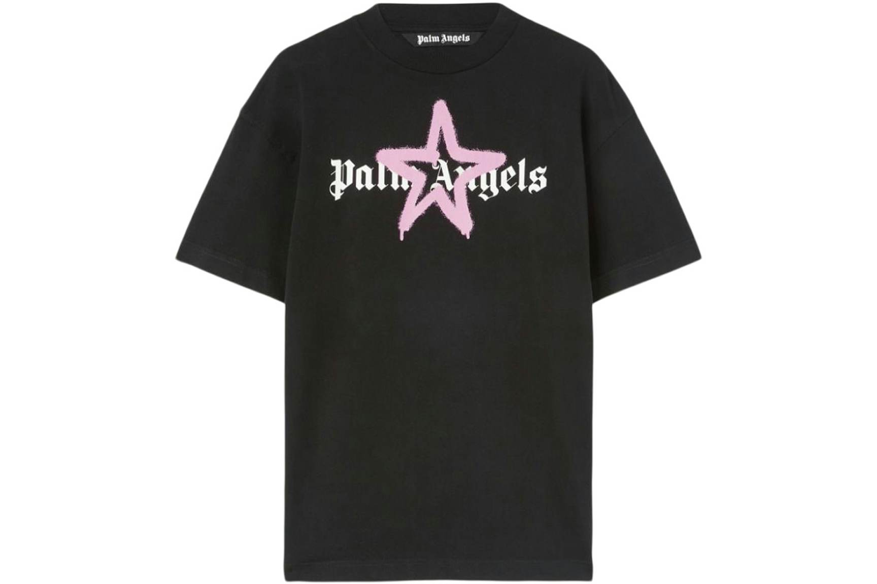 Palm Angels Star Sprayed T-Shirt Black/Pink