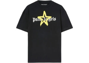 Palm Angels Star Sprayed T-Shirt Black/Yellow