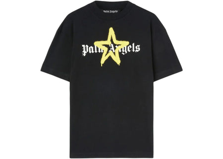 Palm Angels Star Sprayed T-Shirt Black/Yellow