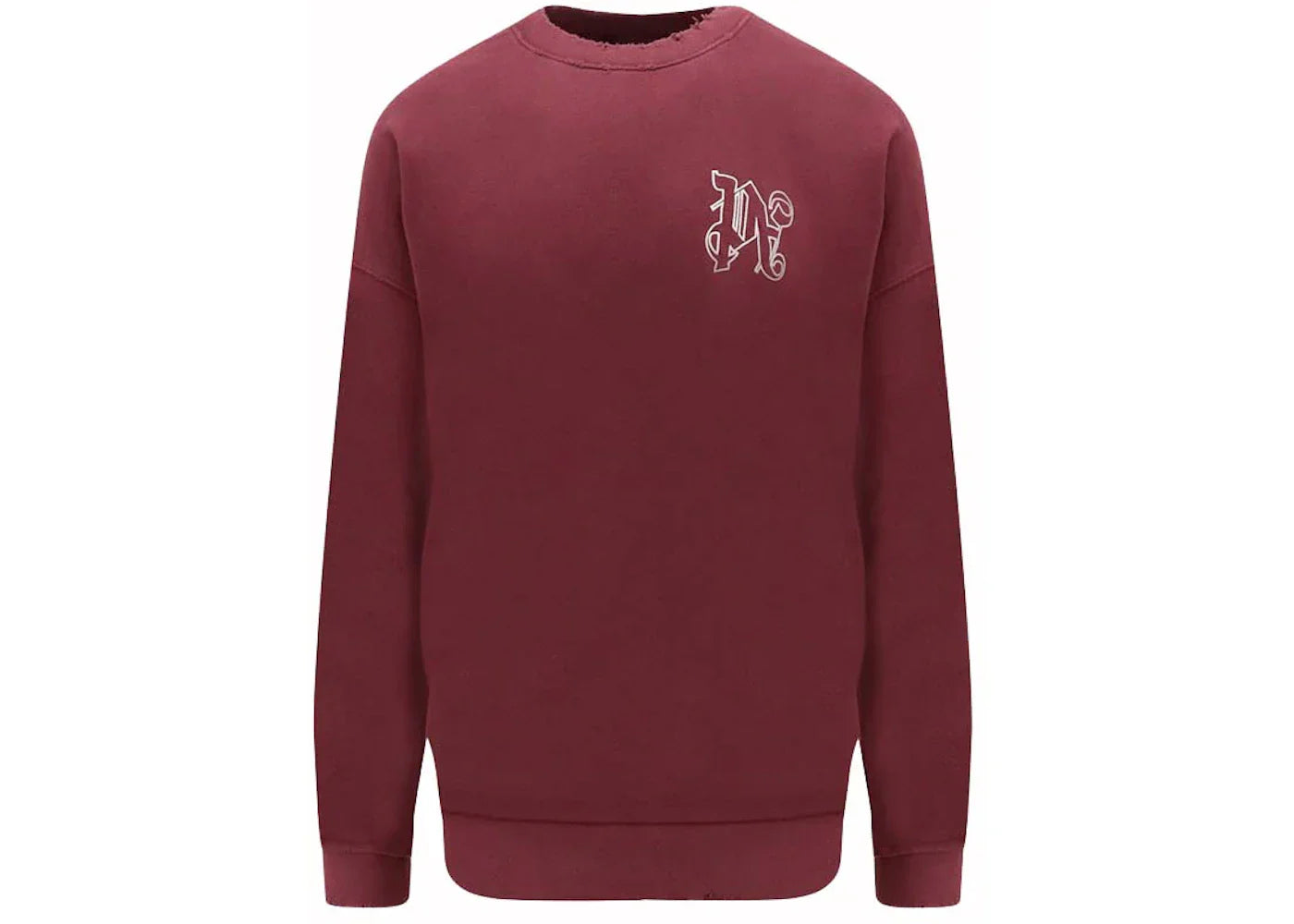 Palm Angels Vintage Effect Pa Logo Sweatshirt Burgundy