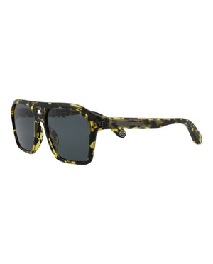 Philipp Plein Aviator-Frame Acetate Sunglasses Havana Smoke (SPP072M-57-0709)