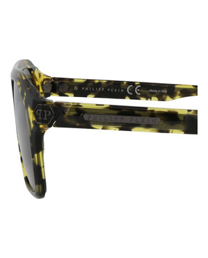 Philipp Plein Aviator-Frame Acetate Sunglasses Havana Smoke (SPP072M-57-0709)