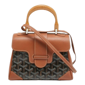 Goyard Brown Goyardine Coated Canvas and Leather Mini Saigon Top Handle Bag