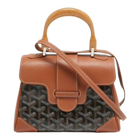 Goyard Brown Goyardine Coated Canvas and Leather Mini Saigon Top Handle Bag