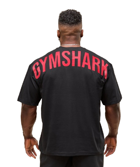 Gymshark Power T-Shirt - Black/Conditioning Red