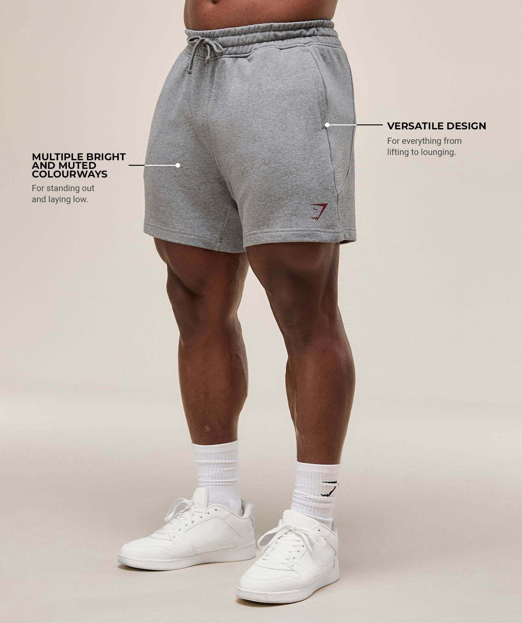 Gymshark Power 5" Shorts Charcoal Core Marl